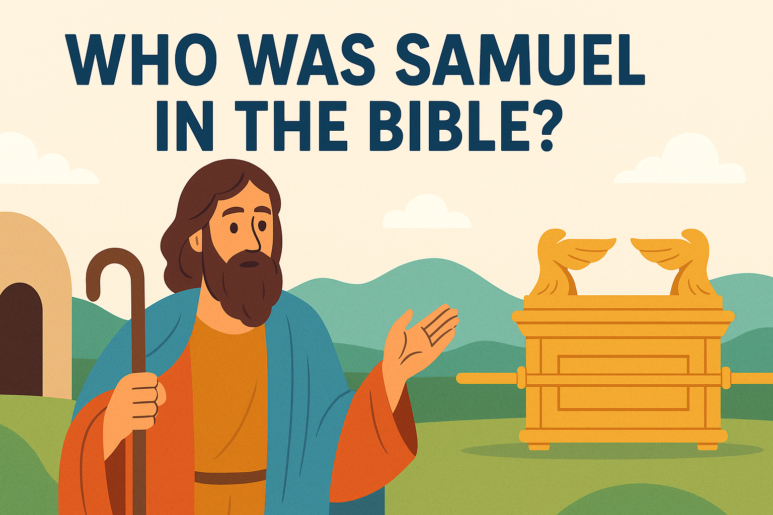 Cartoon illustration representing who was samuel in the bible