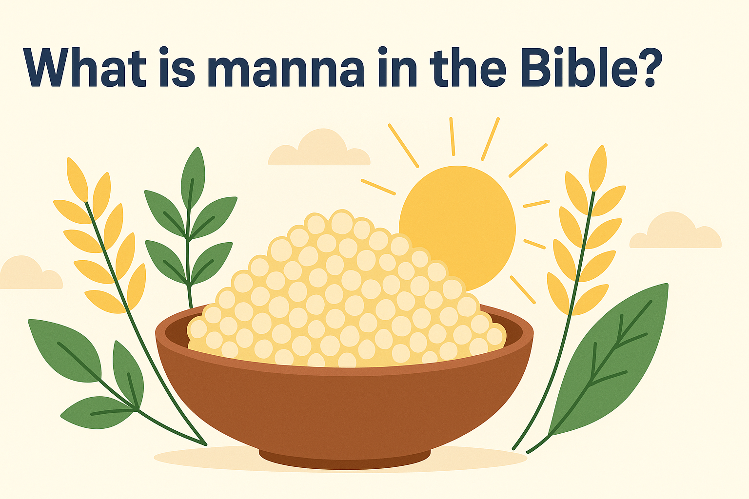 Cartoon illustration representing what is manna in the bible