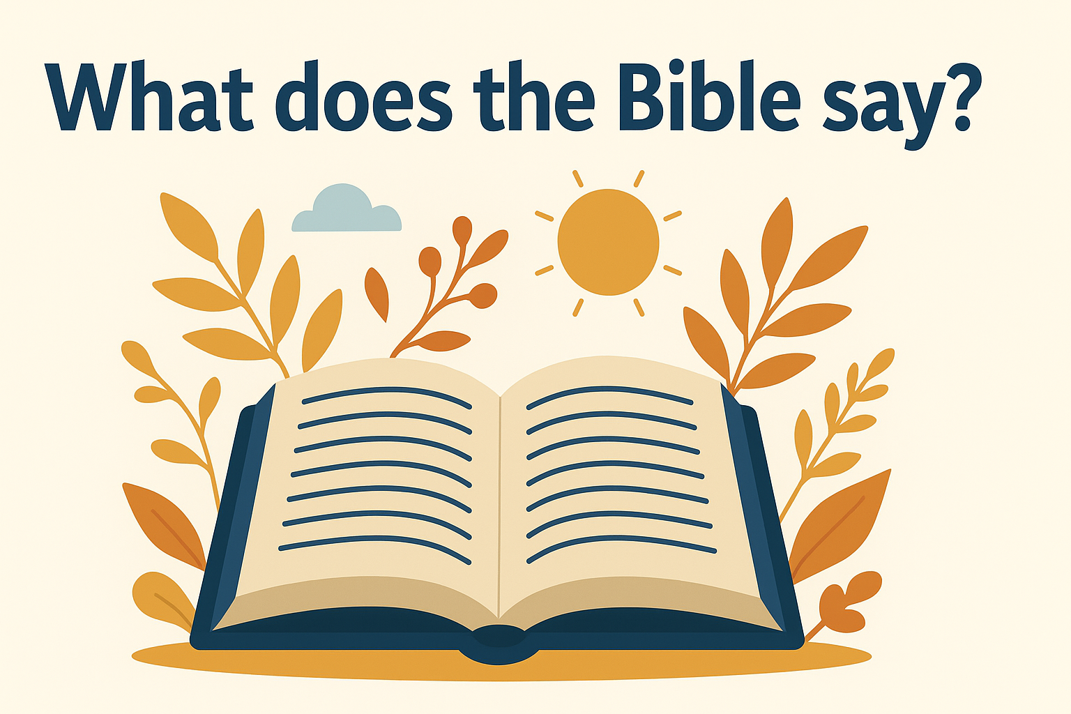 Cartoon illustration representing what does the bible say