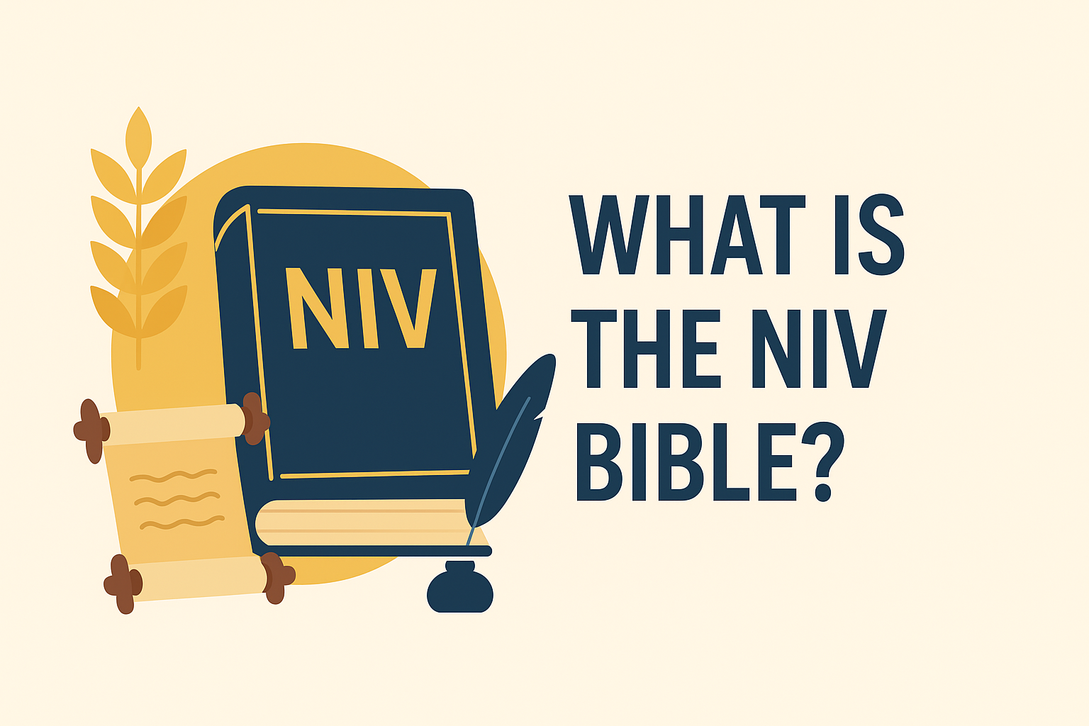 Cartoon illustration representing what is the niv bible