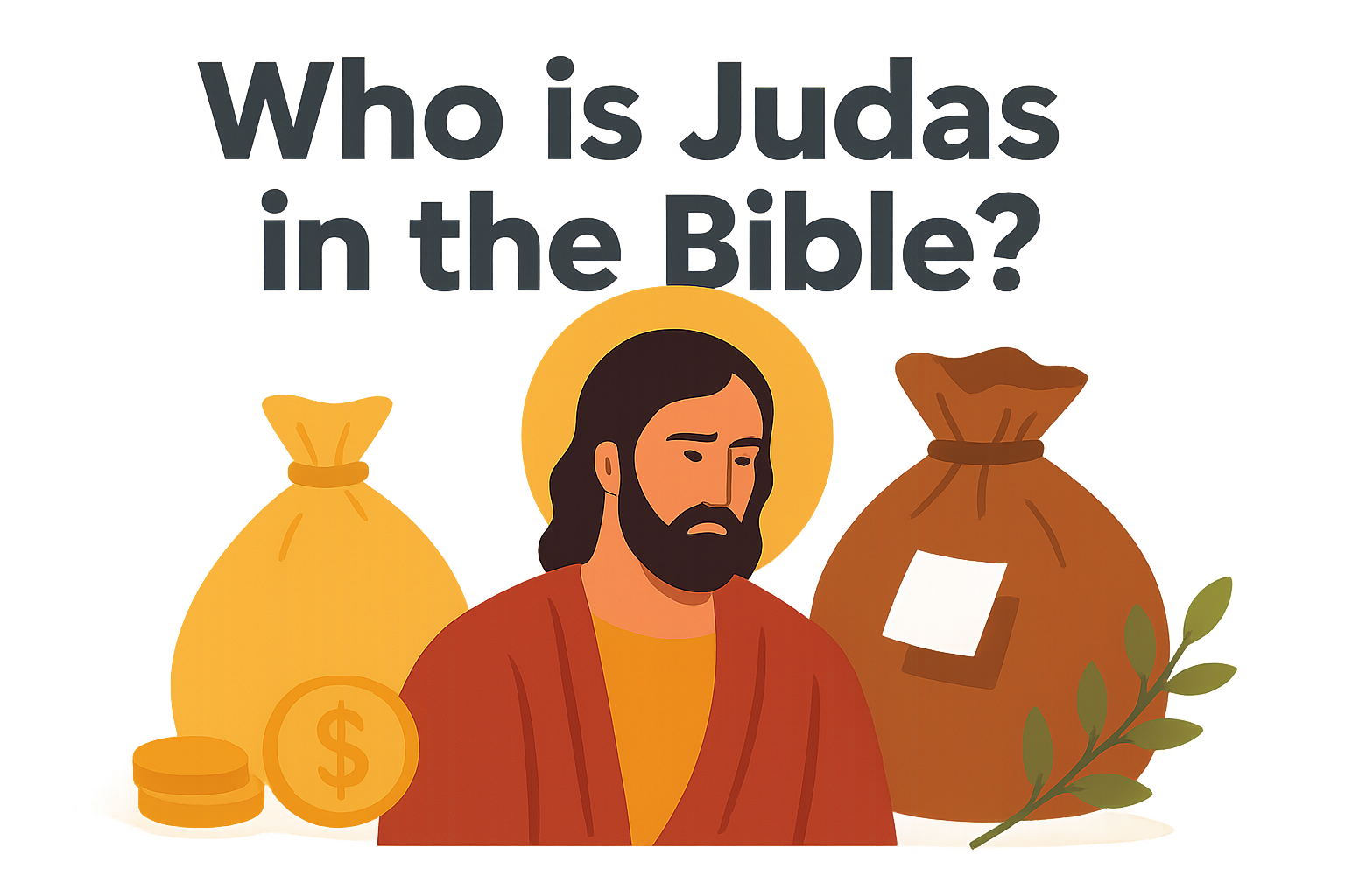 Cartoon illustration representing who is judas in the bible