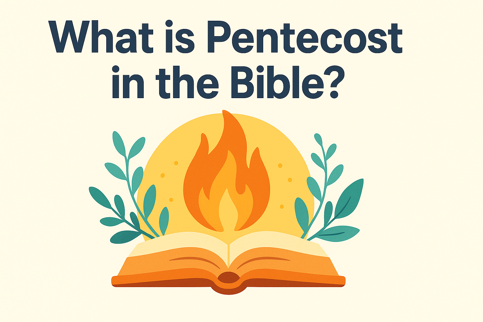 Cartoon illustration representing what is pentecost in the bible