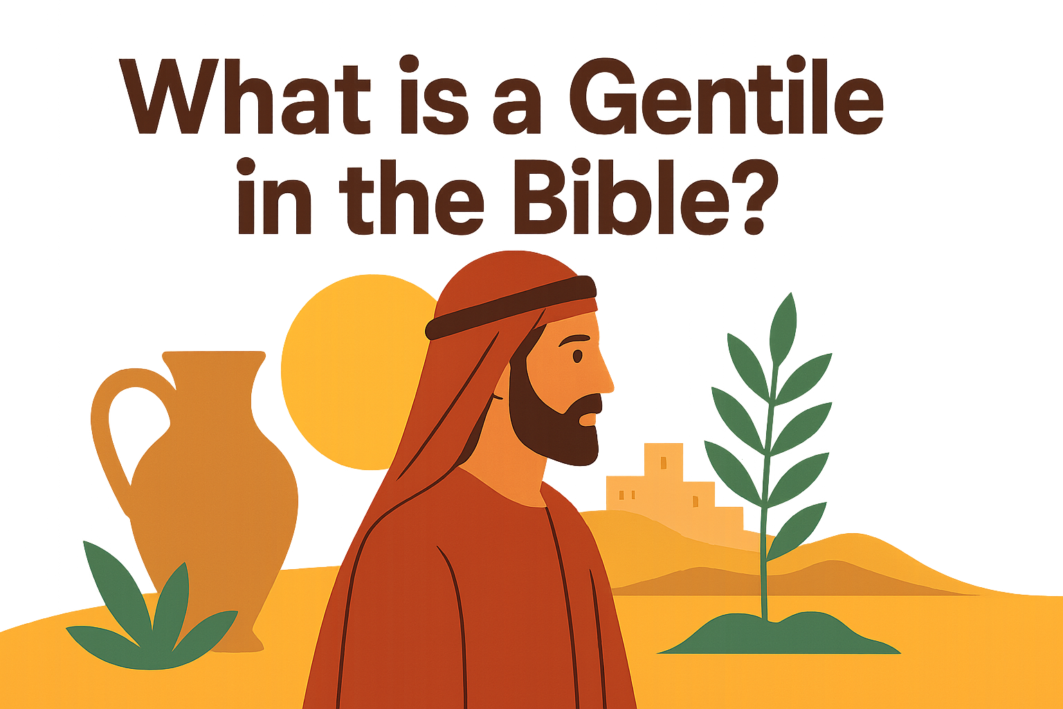 Cartoon illustration representing what is a gentile in the bible