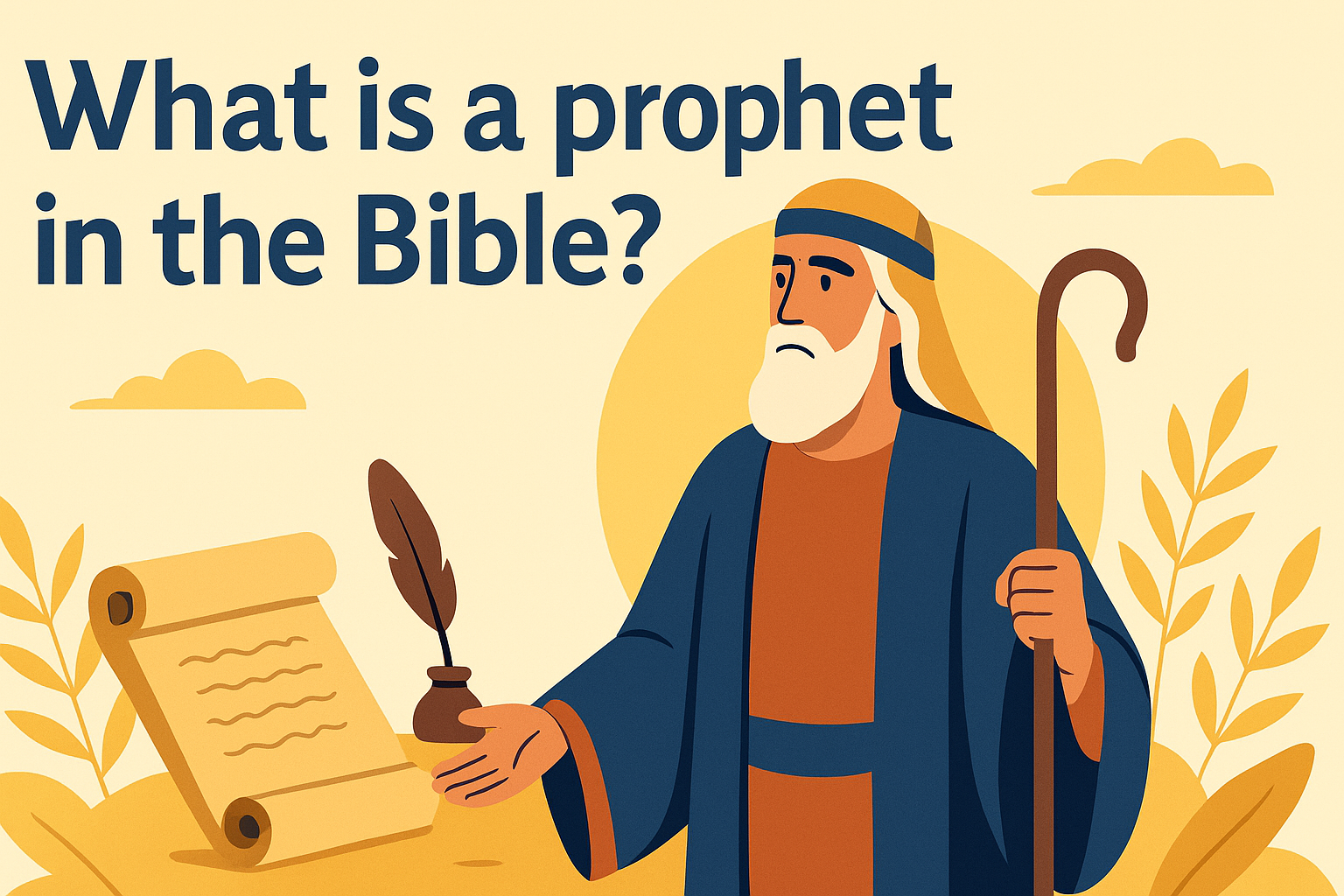 Cartoon illustration representing what is a prophet in the bible