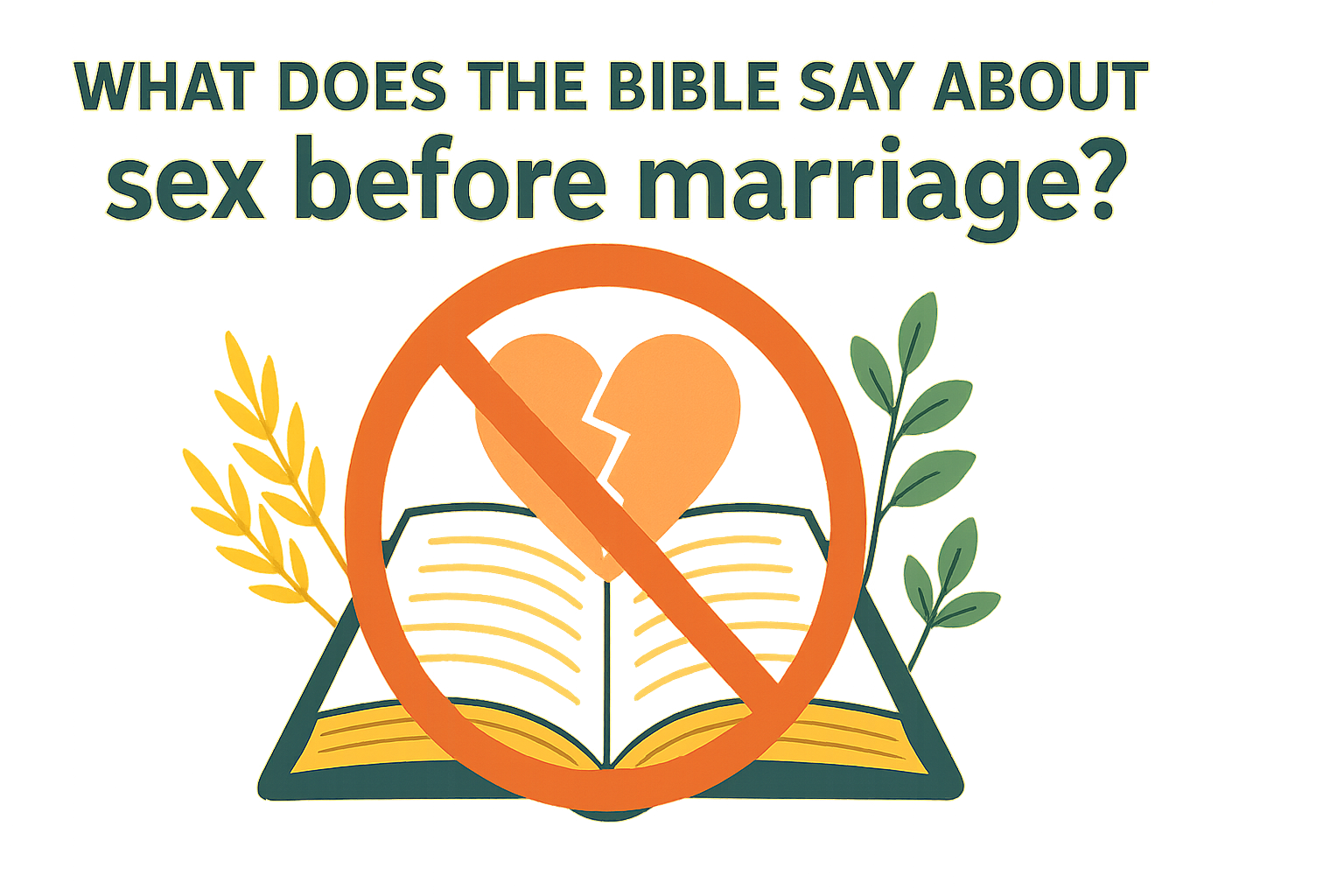 Cartoon illustration representing what does the bible say about sex before marriage