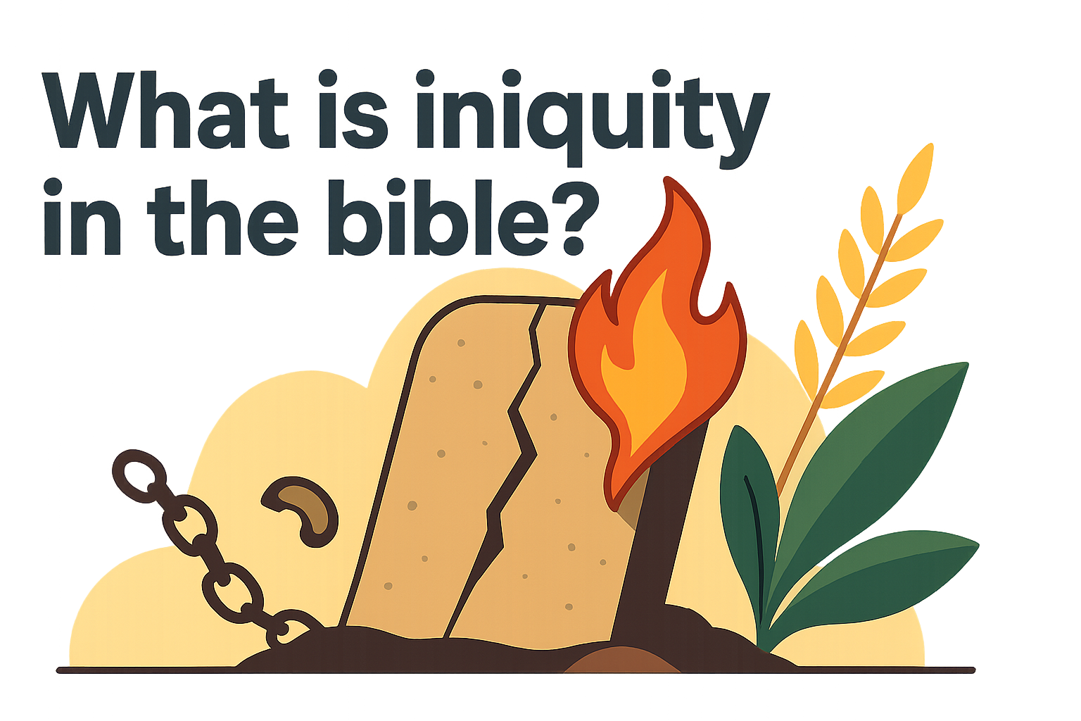 Cartoon illustration representing what is iniquity in the bible