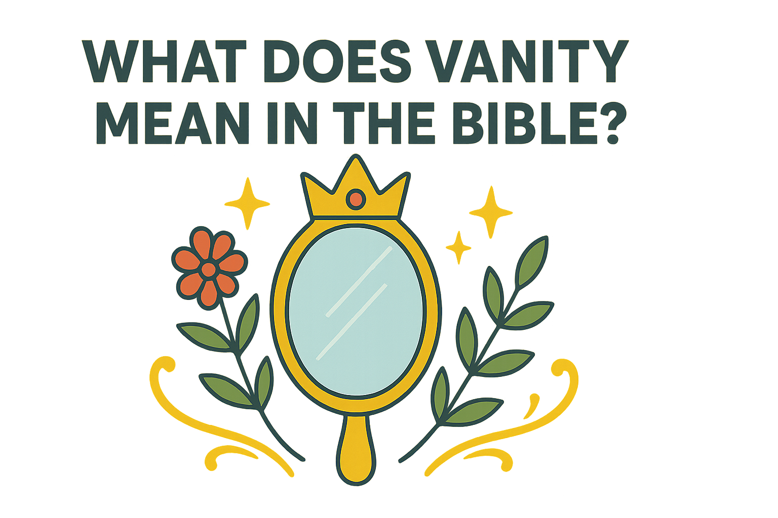 Cartoon illustration representing what does vanity mean in the bible