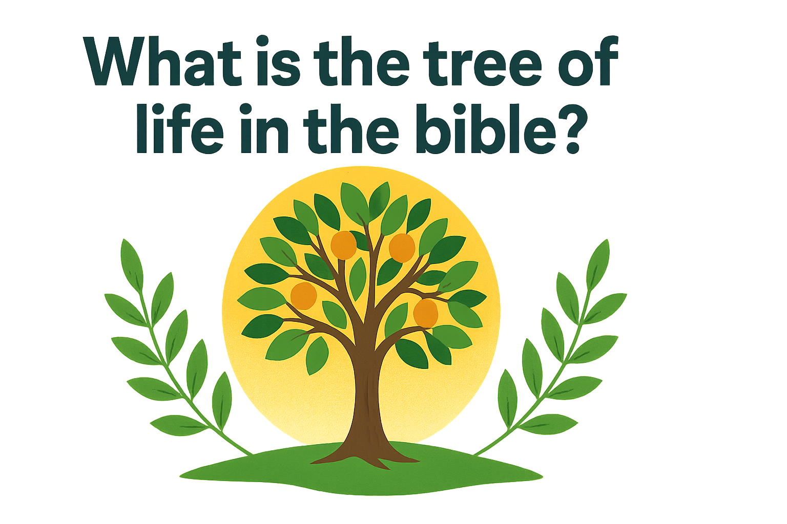 Cartoon illustration representing what is the tree of life in the bible