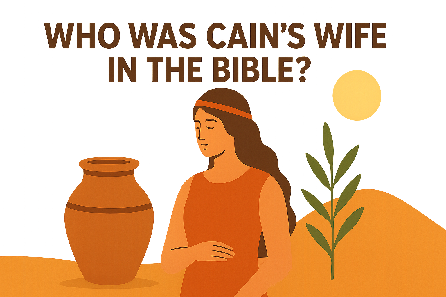 Cartoon illustration representing who was cain's wife in the bible
