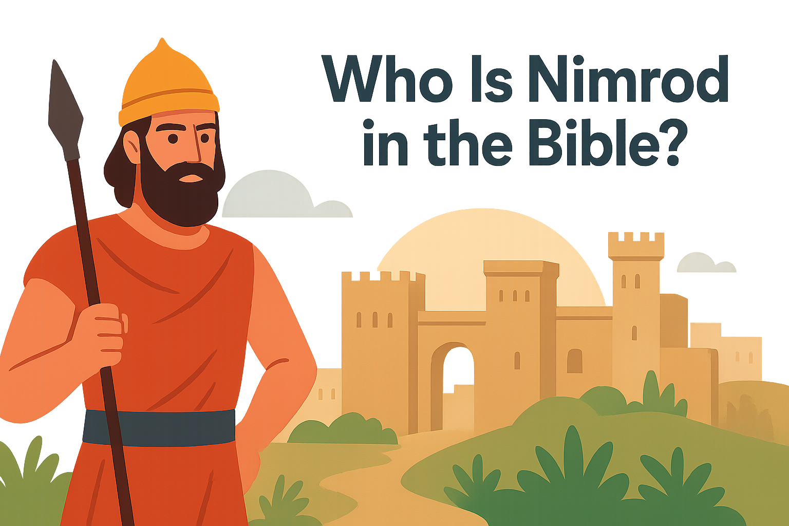 Cartoon illustration representing who is nimrod in the bible