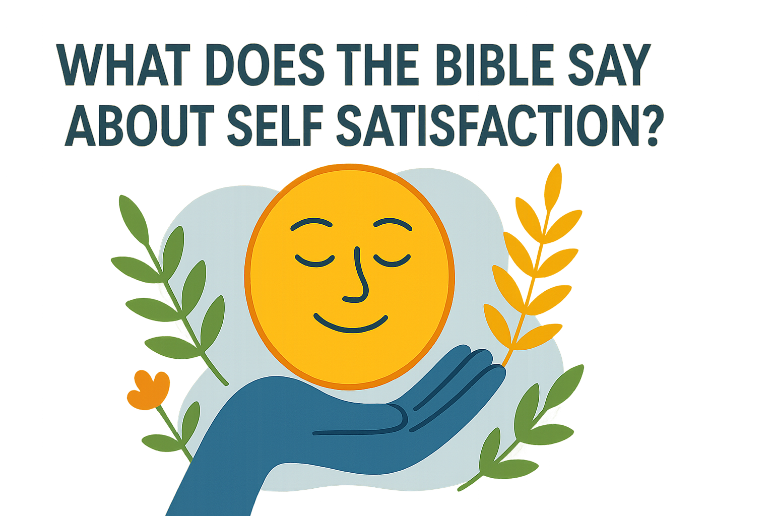 Cartoon illustration representing what does the bible say about self satisfaction