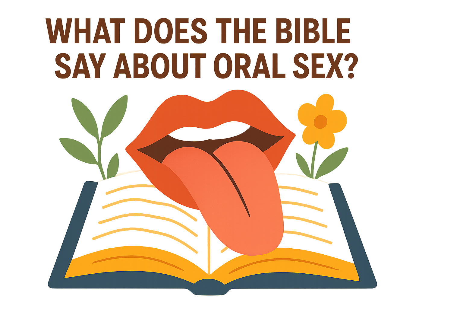 Cartoon illustration representing what does the bible say about oral sex