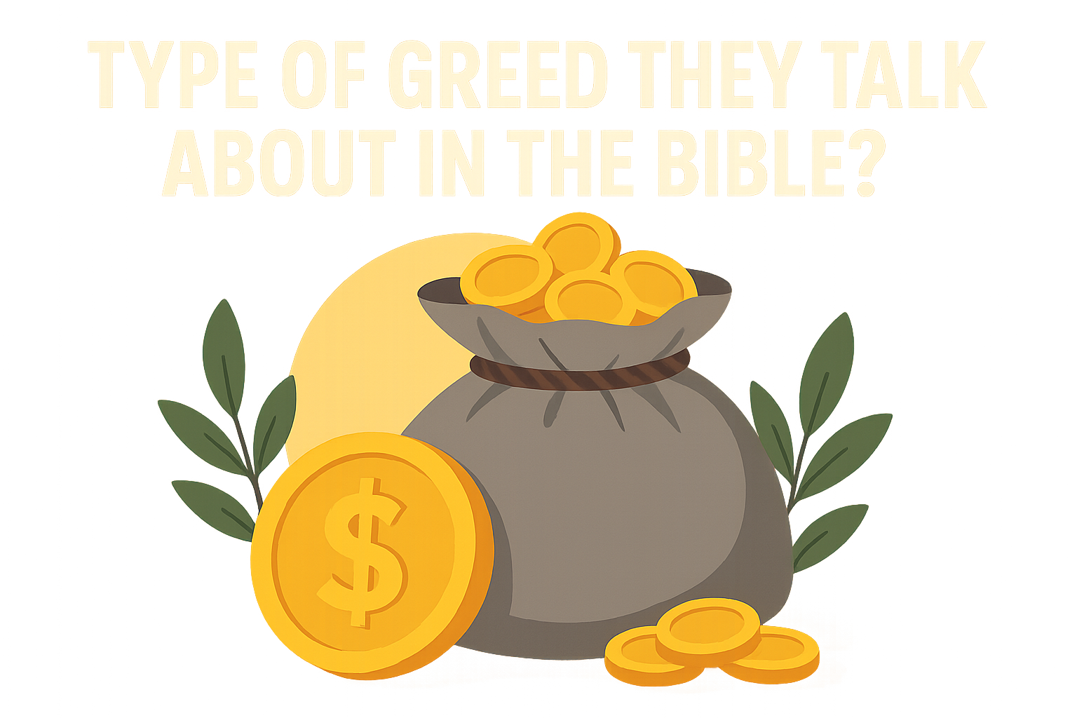 Cartoon illustration representing type of greed they talk about in the bible