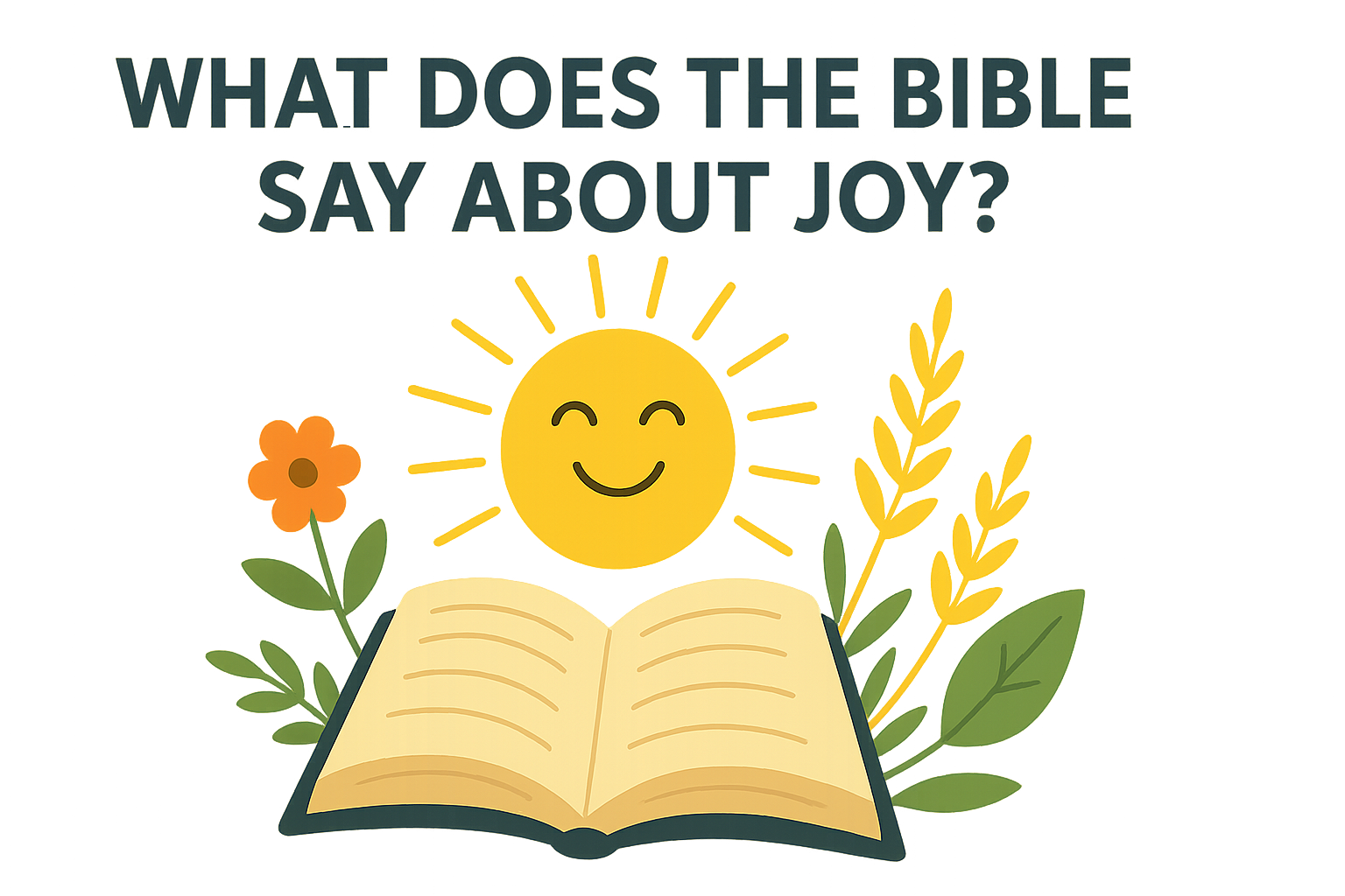 Cartoon illustration representing what does the bible say about joy