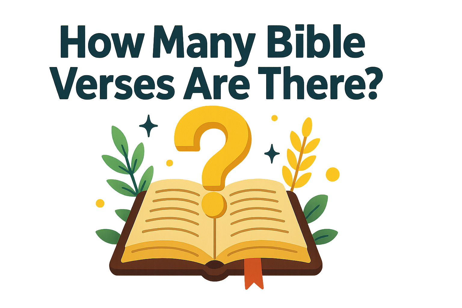 Cartoon illustration representing how many bible verses are there