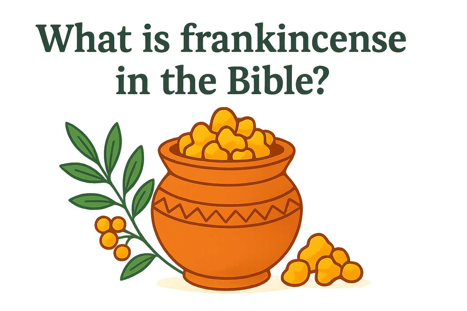 Cartoon illustration representing what is frankincense in the bible