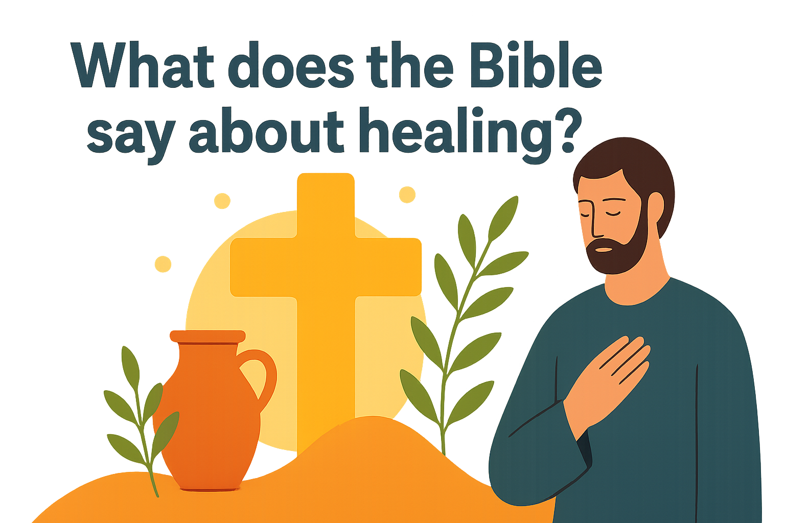 Cartoon illustration representing what does the bible say about healing