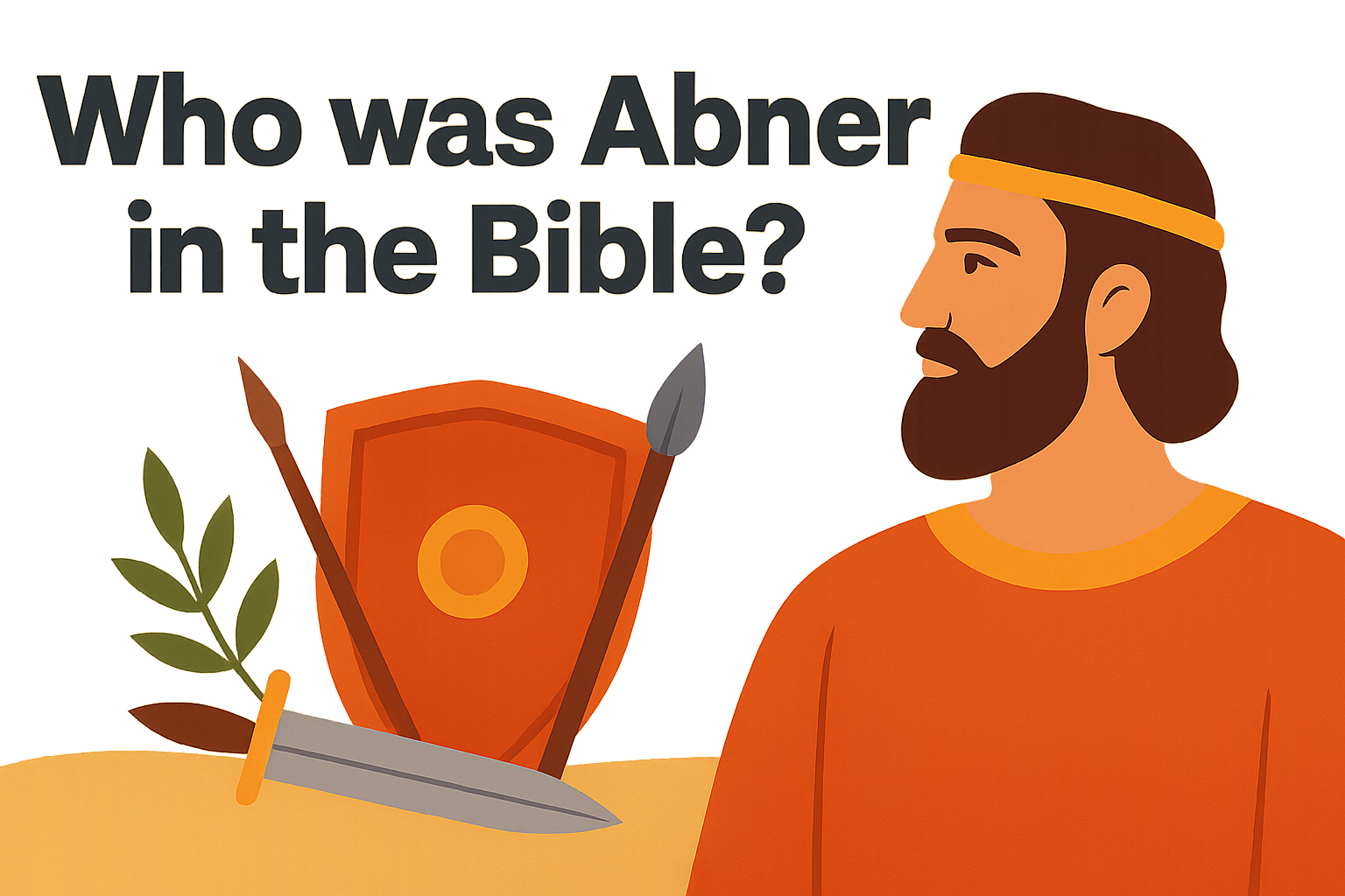 Cartoon illustration representing who was abner in the bible