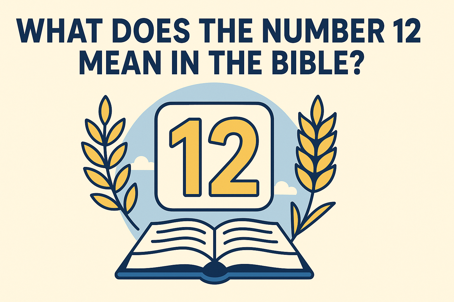 Cartoon illustration representing what does the number 12 mean in the bible
