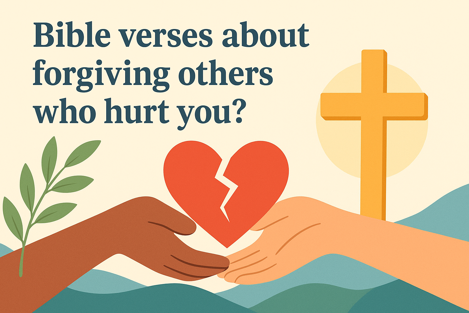 Cartoon illustration representing bible verses about forgiving others who hurt you