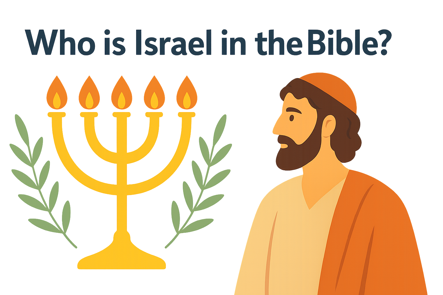 Cartoon illustration representing who is israel in the bible