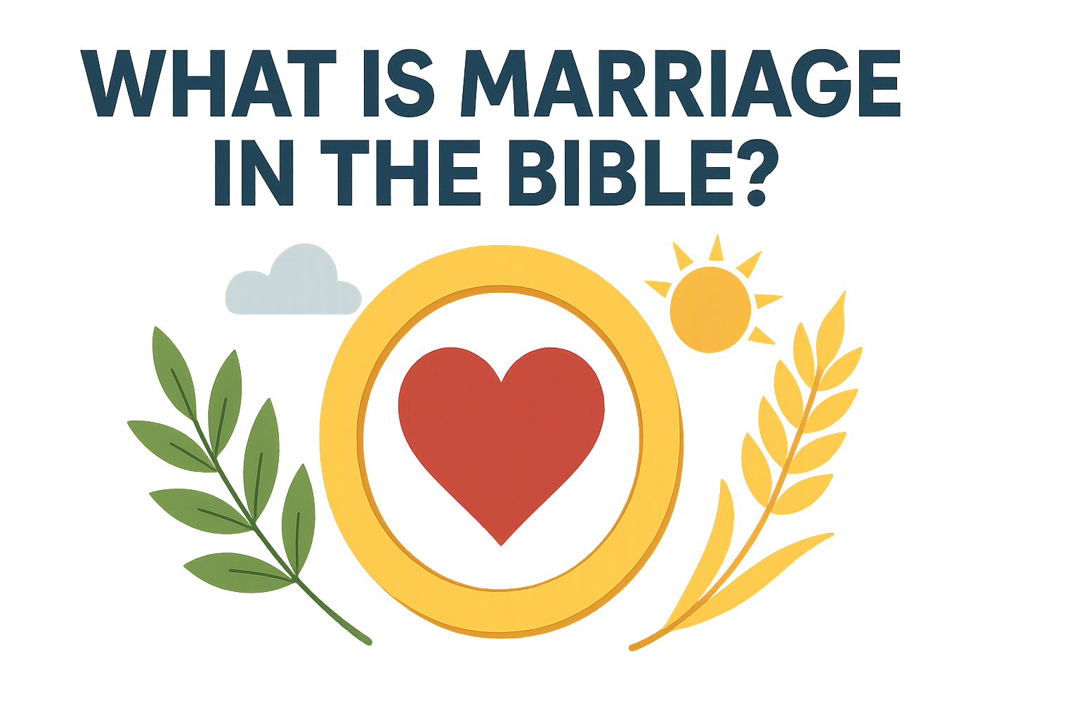 Cartoon illustration representing what is marriage in the bible