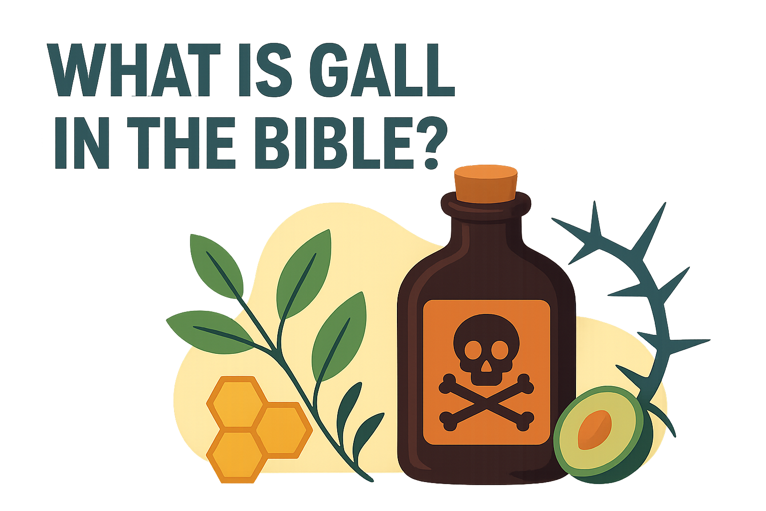 Cartoon illustration representing what is gall in the bible
