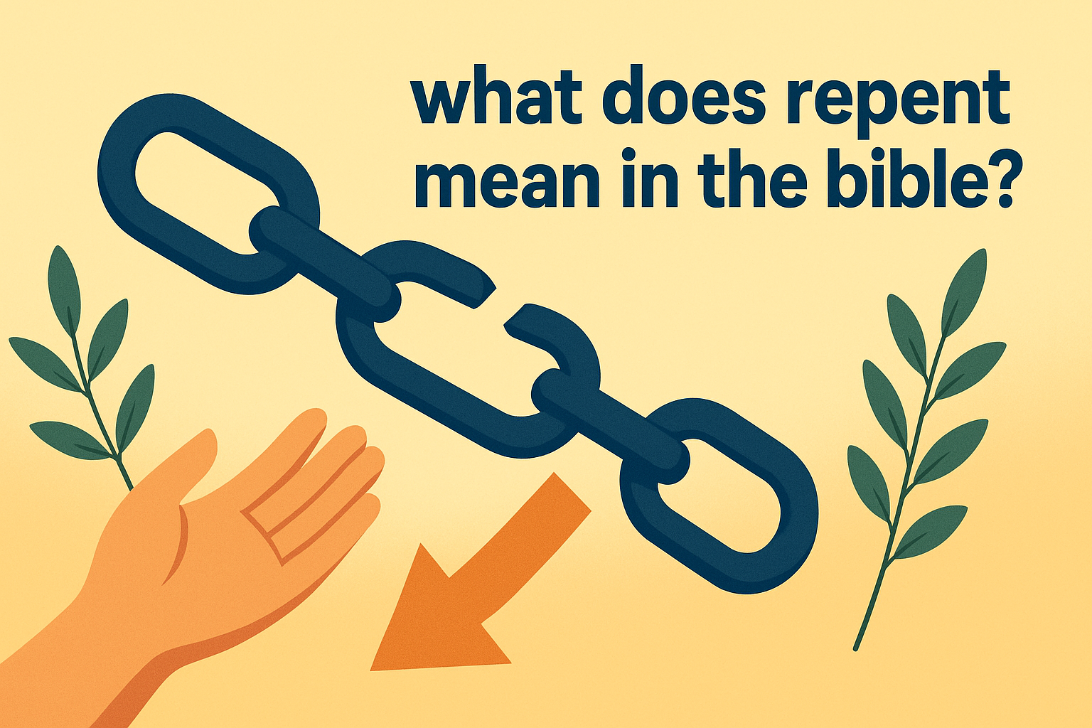 Cartoon illustration representing what does repent mean in the bible