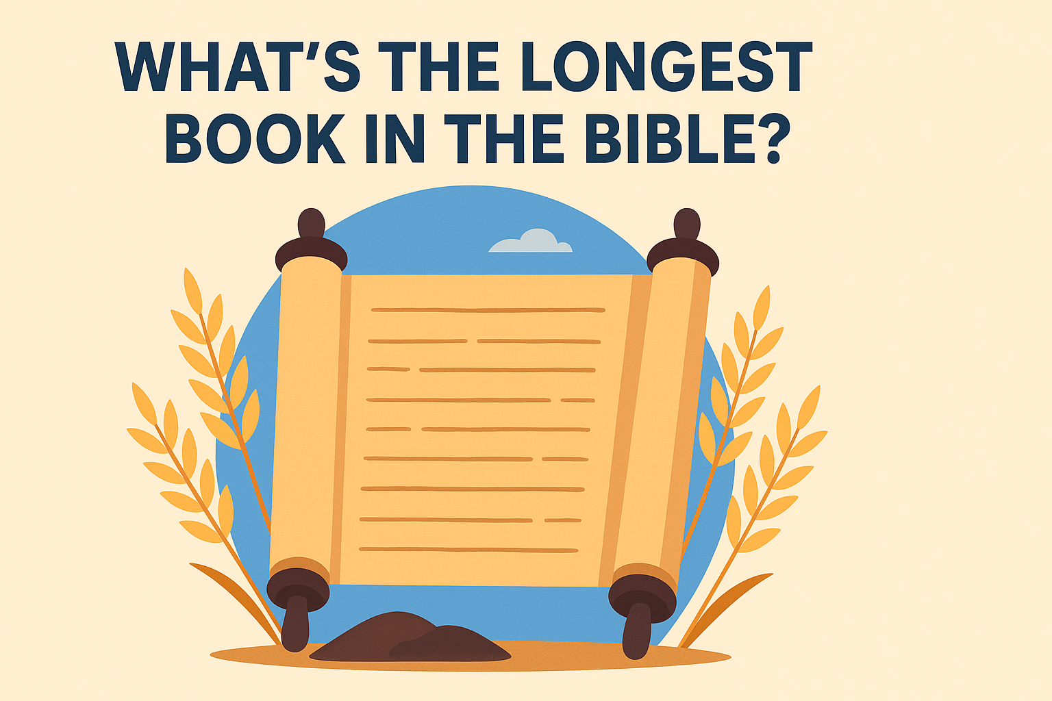 Cartoon illustration representing what's the longest book in the bible
