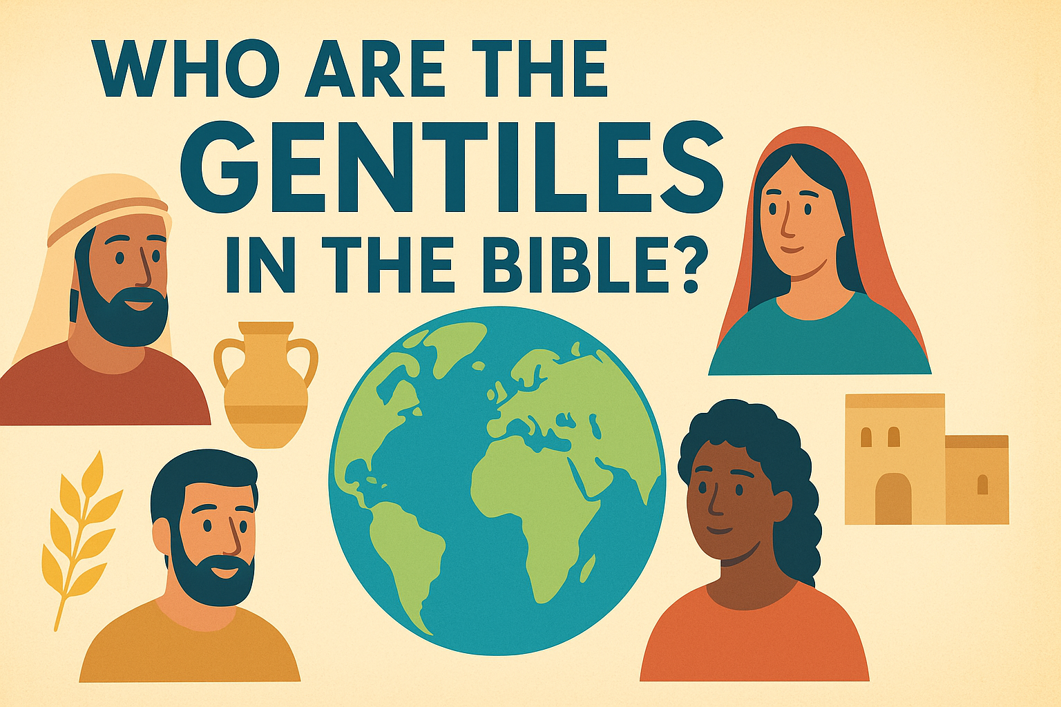 Cartoon illustration representing who are the gentiles in the bible