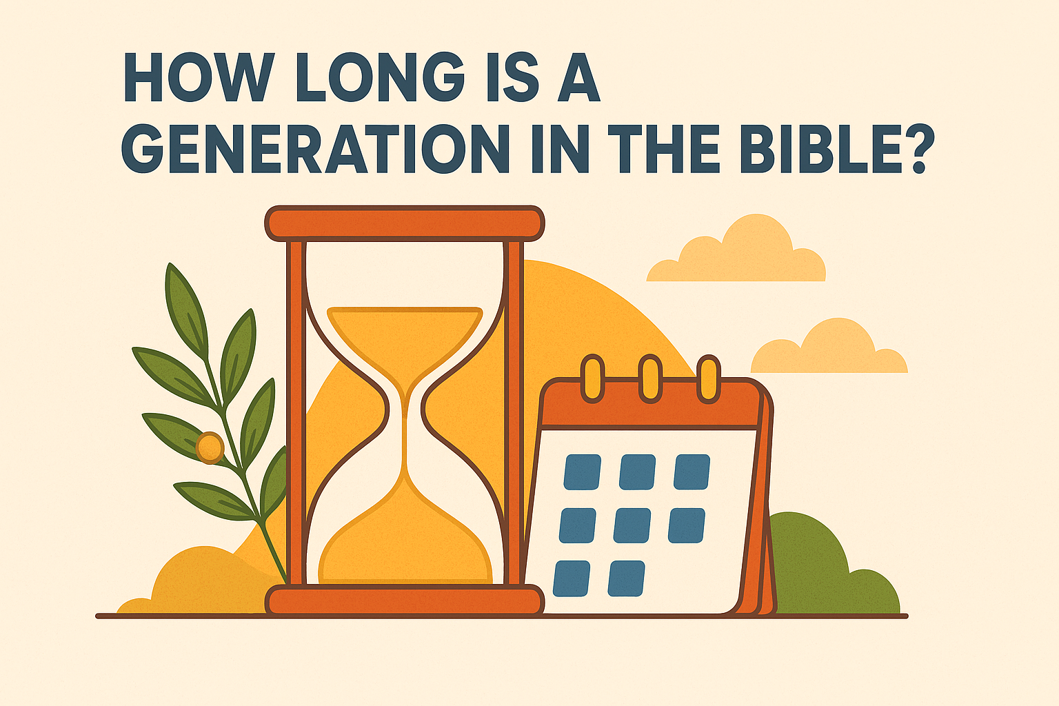 Cartoon illustration representing how long is a generation in the bible