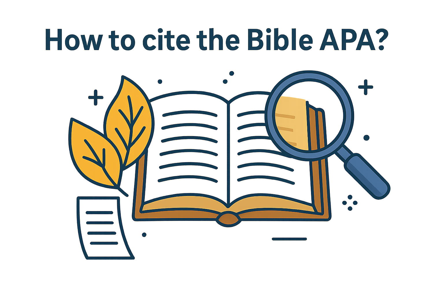 Cartoon illustration representing how to cite the bible apa