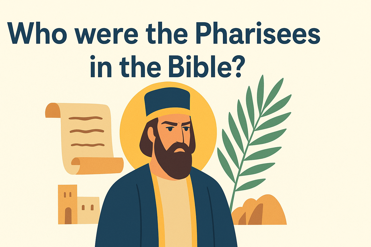 Cartoon illustration representing who were the pharisees in the bible