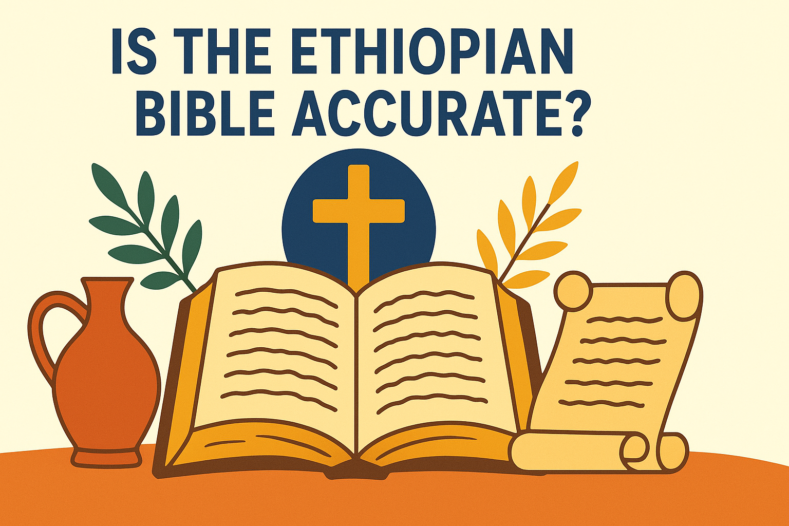 Cartoon illustration representing is the ethiopian bible accurate