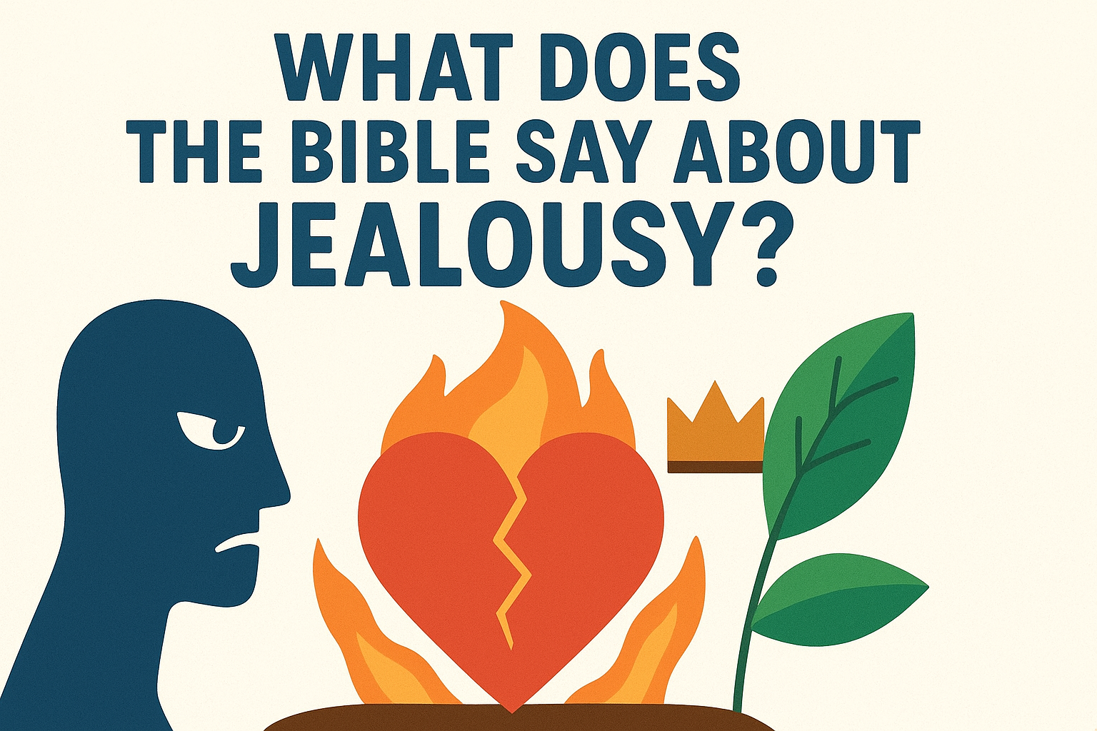 Cartoon illustration representing what does the bible say about jealousy