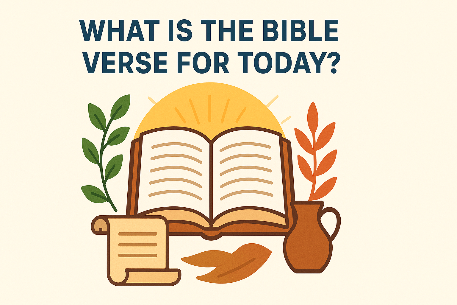 Cartoon illustration representing what is the bible verse for today