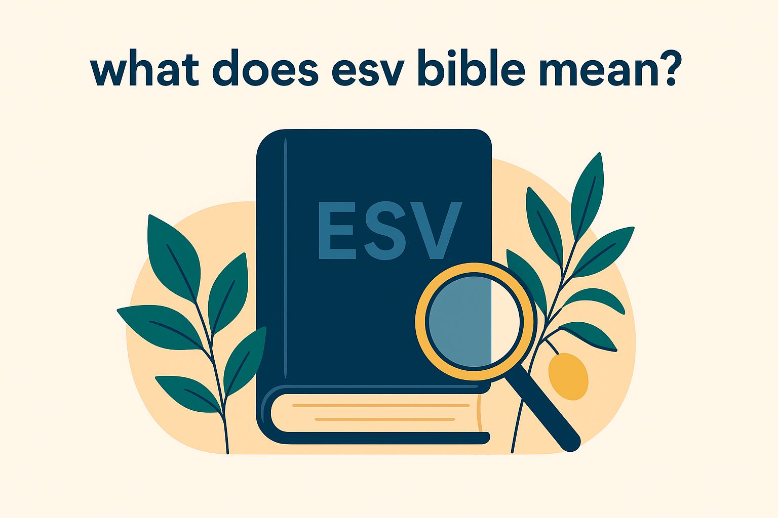 Cartoon illustration representing what does esv bible mean
