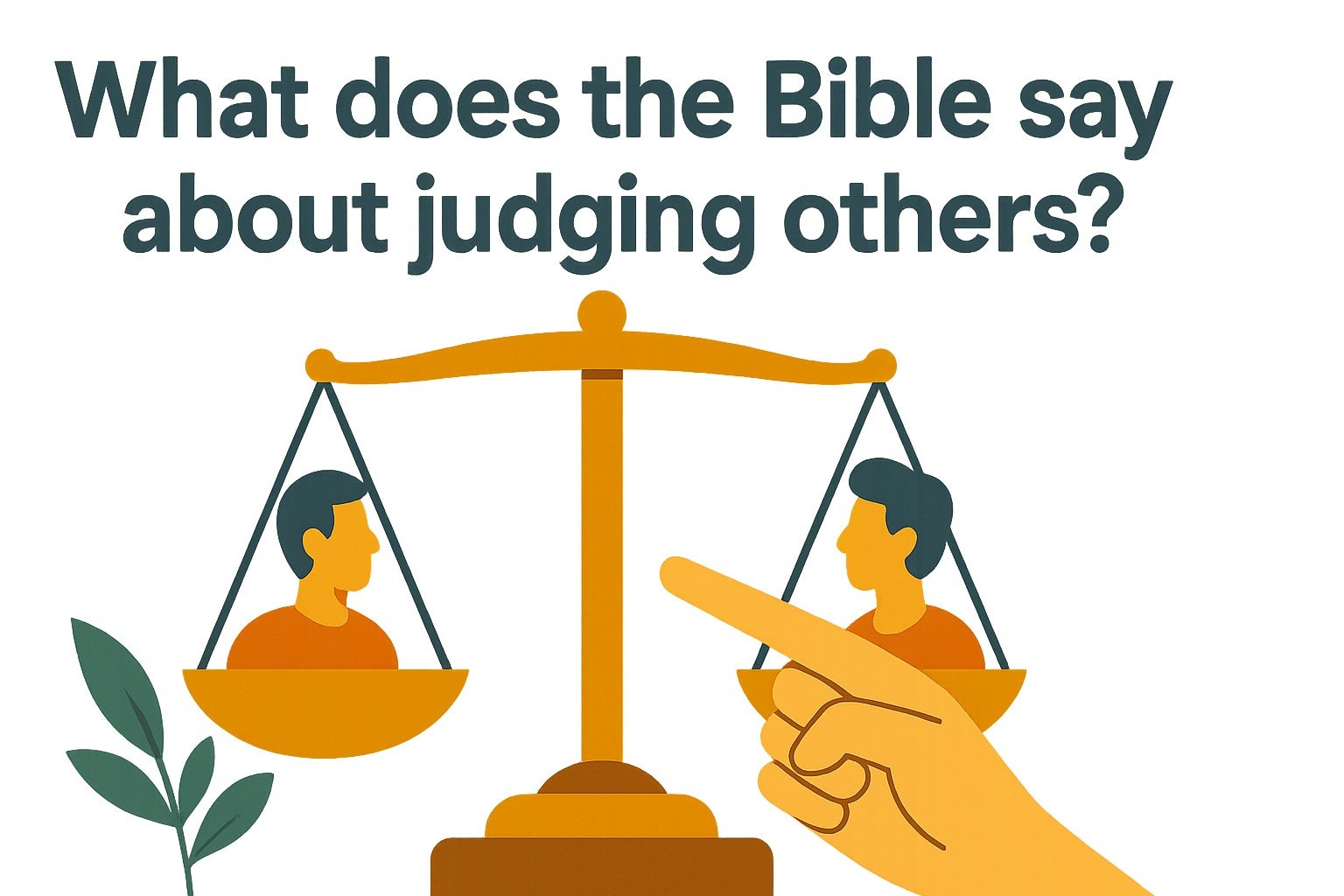 Cartoon illustration representing what does the bible say about judging others